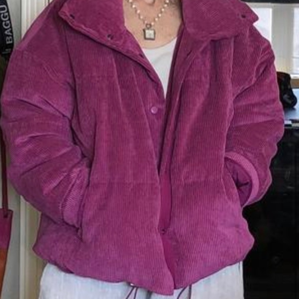 Free people chord weekender puffer jacket Viola